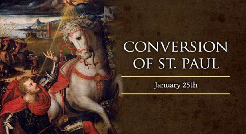 January 25, 2023, Feast of the Conversion of St. Paul, Holy Rosary (Glorious Mysteries)